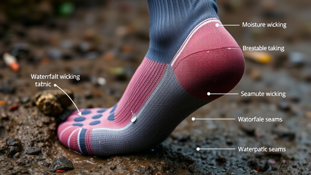 waterproof breathable durable socks