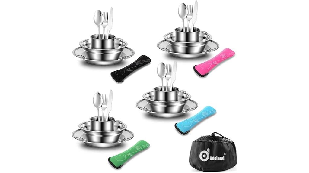 29 piece stainless camping set