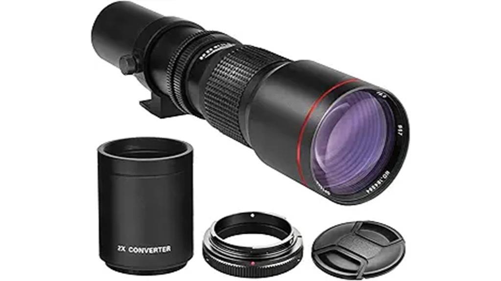 500mm telephoto canon lens