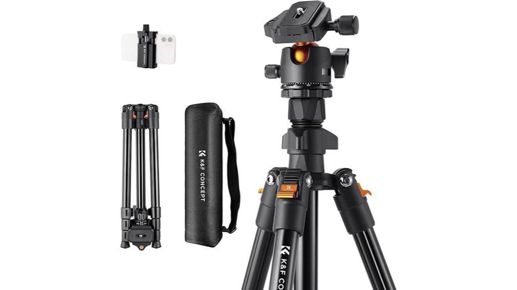 64 inch tripod with cellphone clip