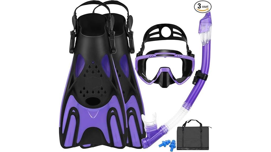 adult snorkel gear set