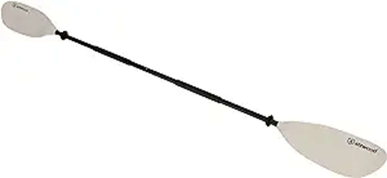 aluminum kayak paddle with grips