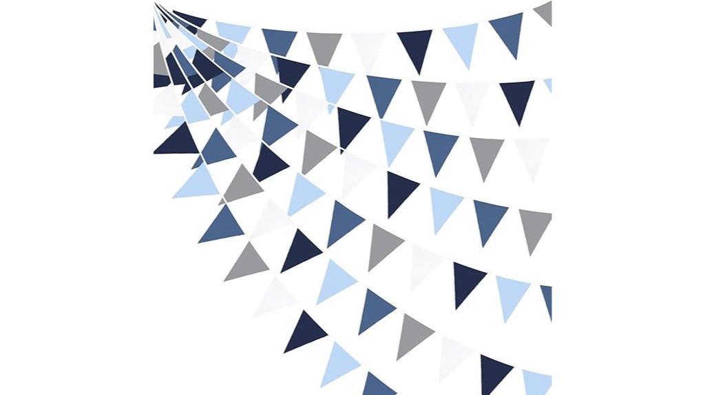 blue triangle bunting