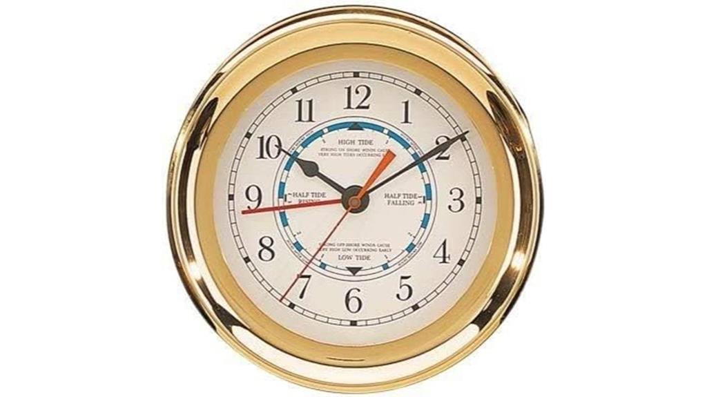 brass captain tide clock