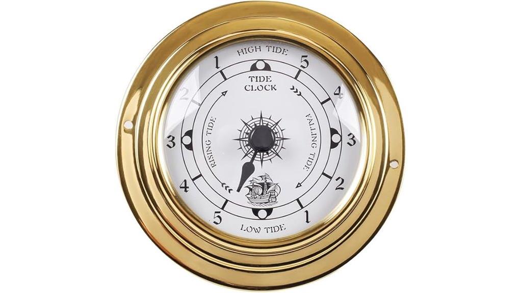 brass nautical tide clock