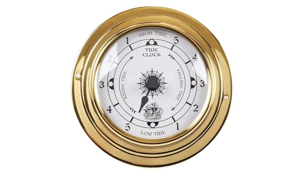 brass nautical wall clock