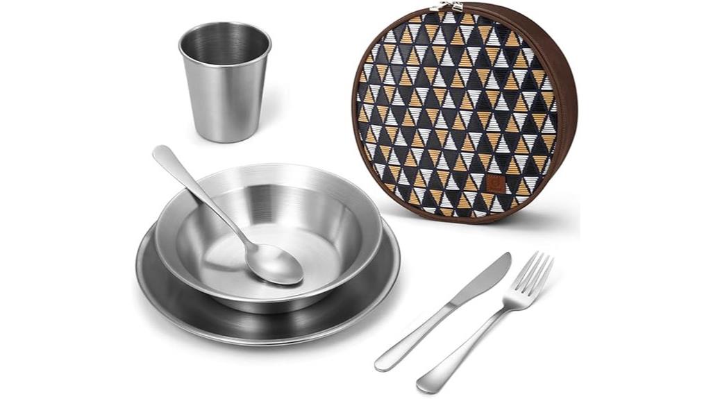 camping dining utensil set