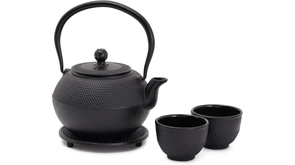cast iron teapot set