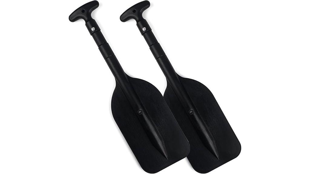 collapsible twin boat paddles