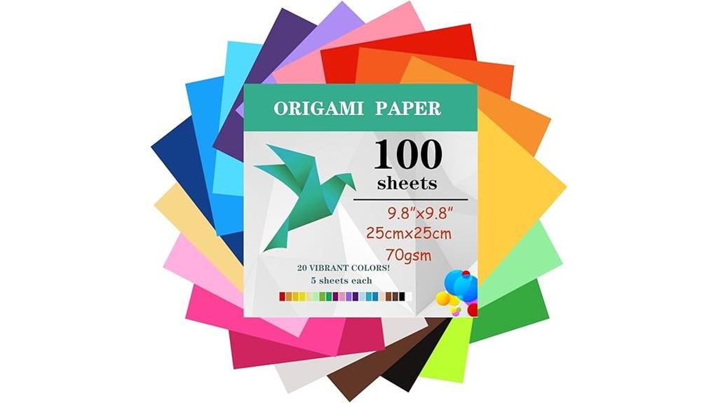 colorful double sided origami paper