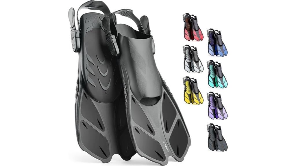compact adjustable snorkel fins