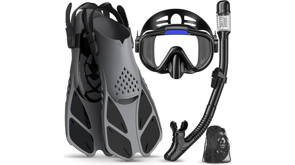 complete adult snorkel set