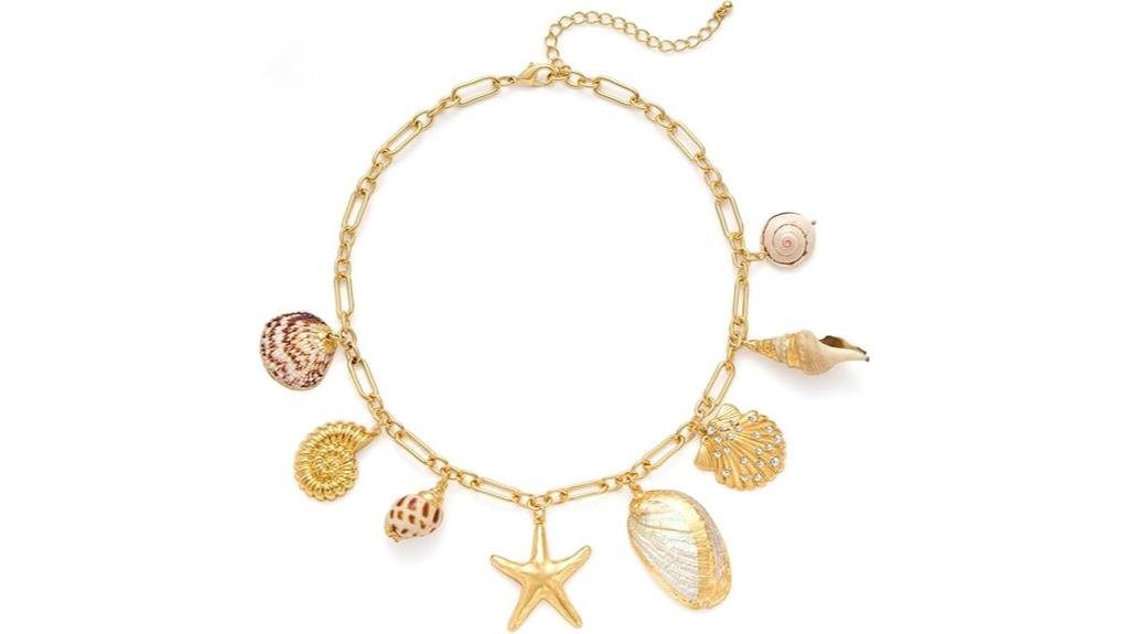 conch starfish boho necklace
