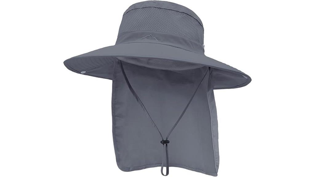 convertible sun hat with neck flap