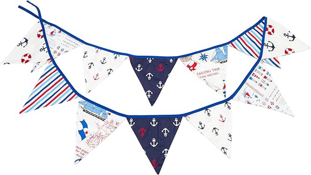 cotton nautical anchor banner