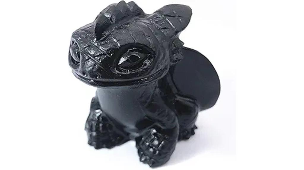 crystal skull with dragon