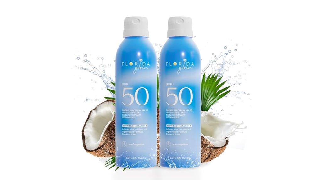 dual spf 50 sprays