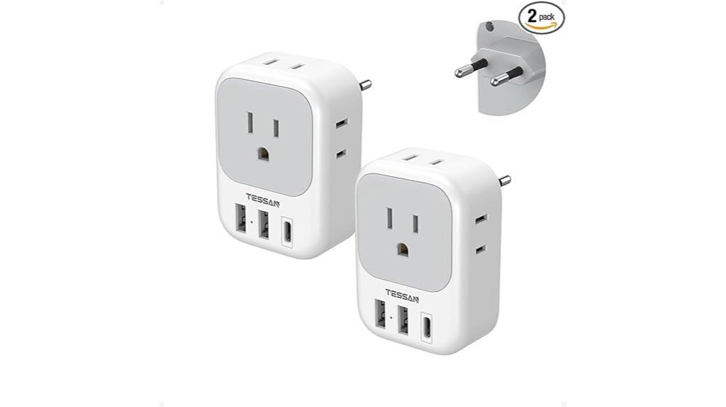 dual usb european adapter