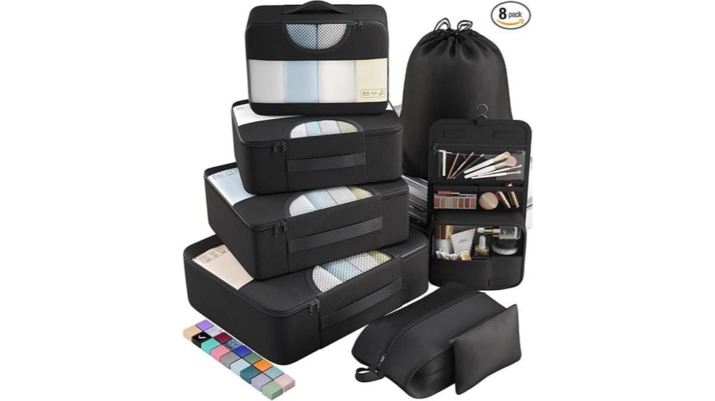 eight piece travel storage set