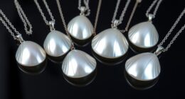 elegant pearlescent shell necklaces