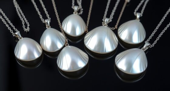 elegant pearlescent shell necklaces