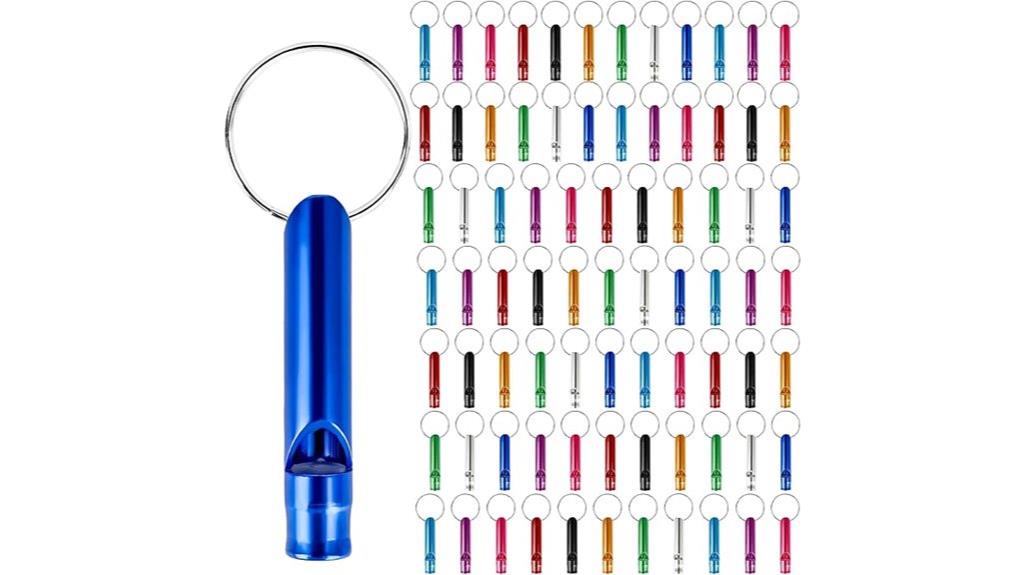 emergency whistle keychain set