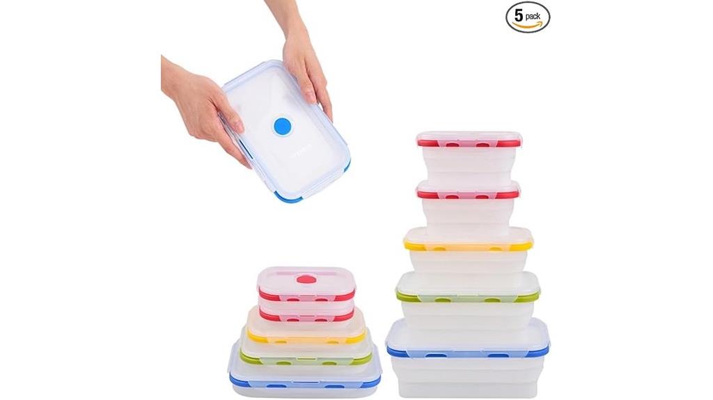 flexible silicone food containers