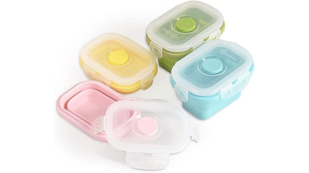 flexible silicone storage containers