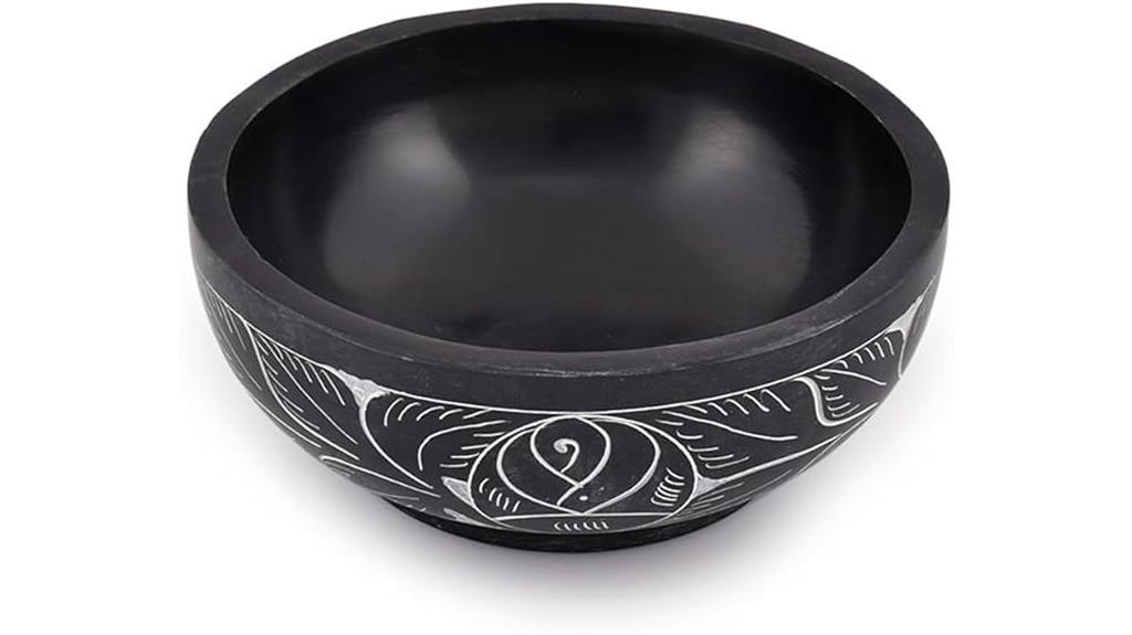 hand carved leaf smudge bowl