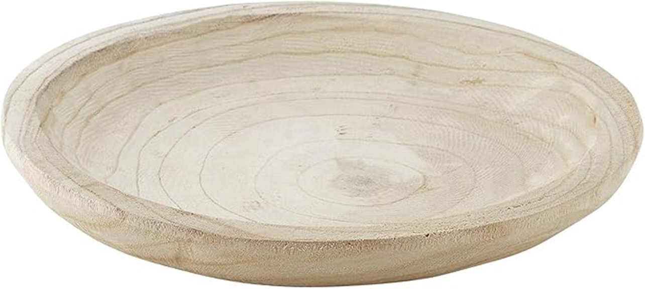 hand carved paulownia bowl