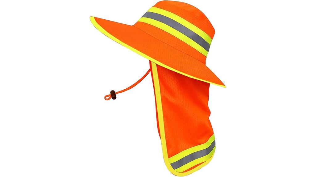 high visibility work sun hat
