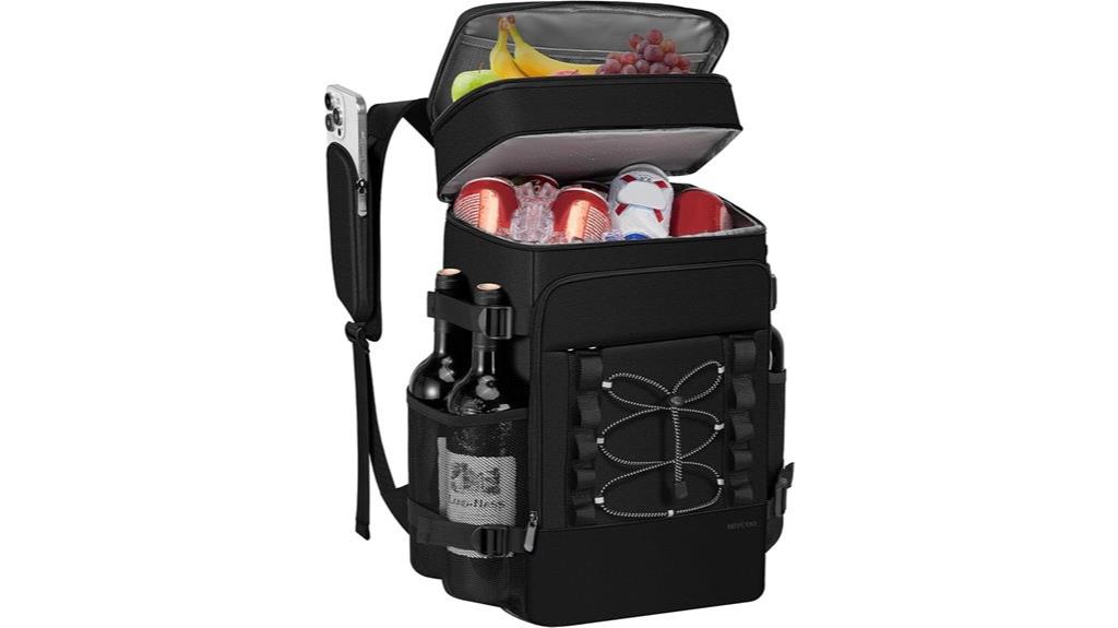 insulated cooler backpack capacity
