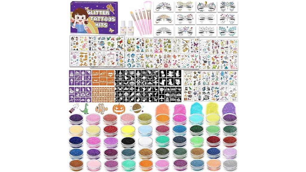 kids glitter tattoo kit
