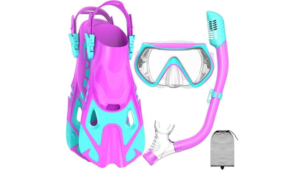 kids snorkeling gear set