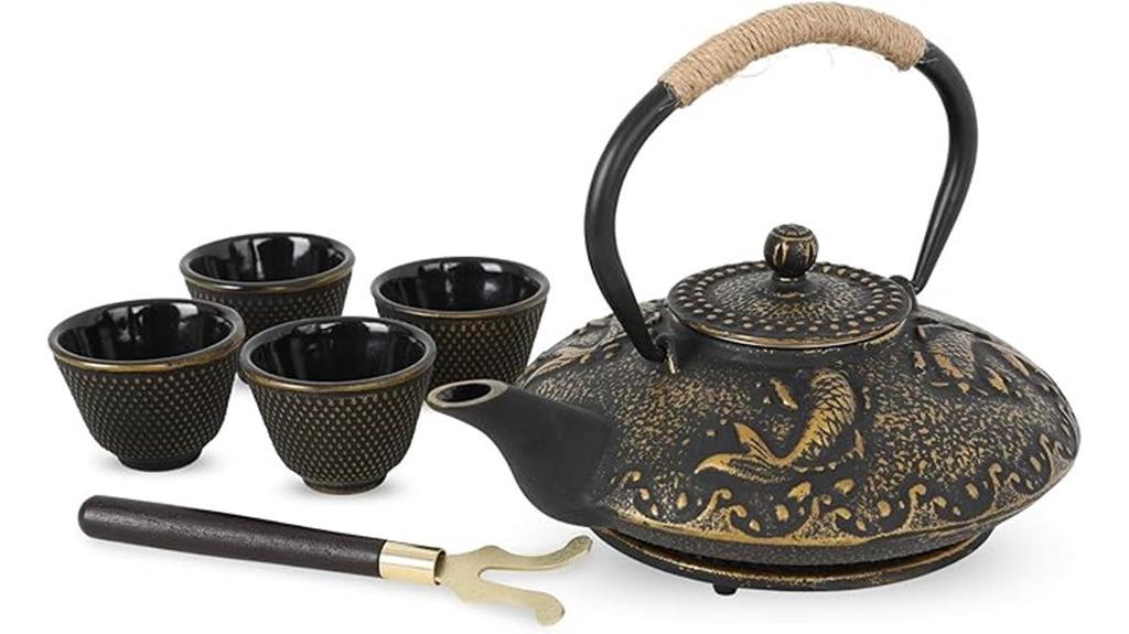 koi fish tea set
