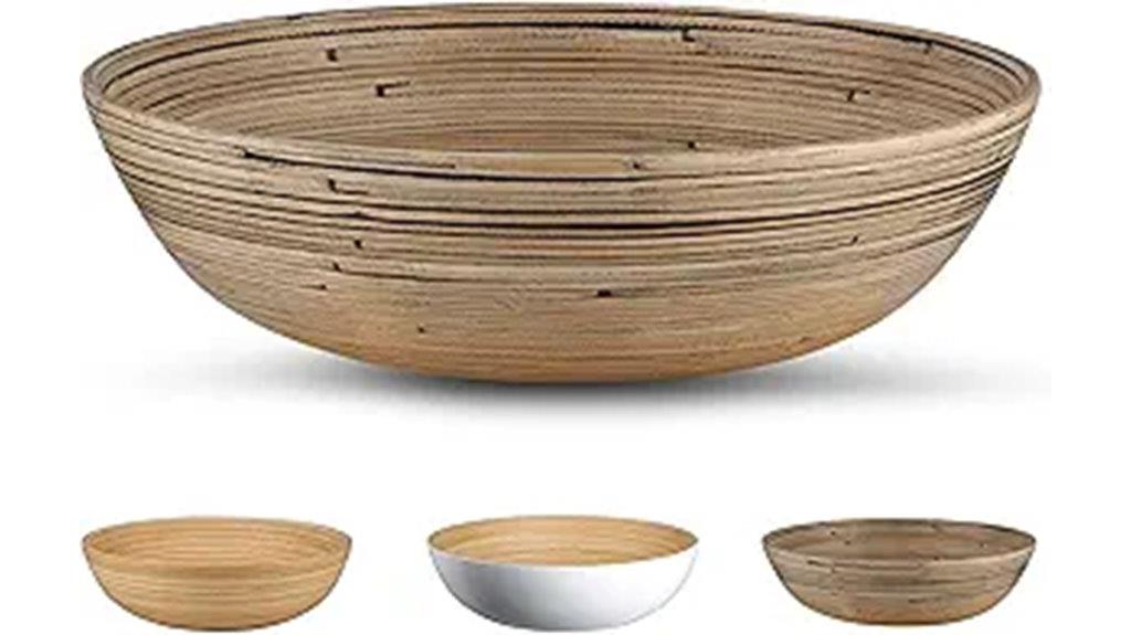 large bamboo salad bowl