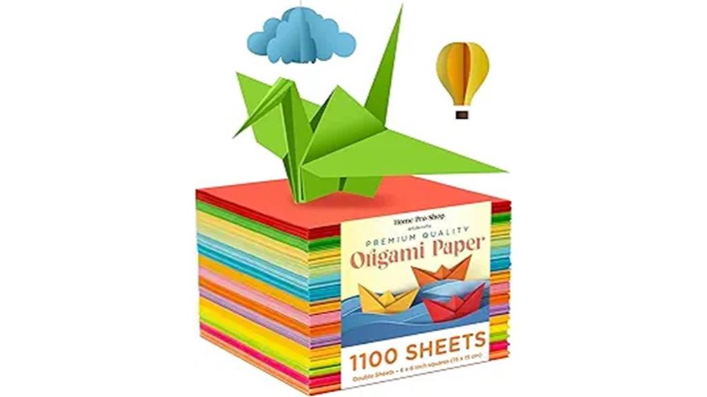 large pack of origami paper