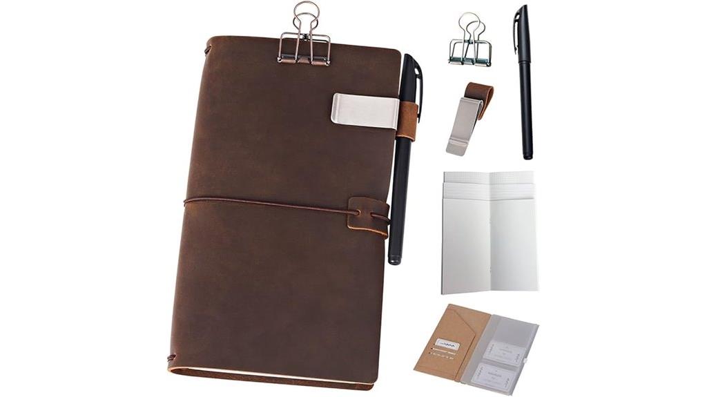 leather refillable journal