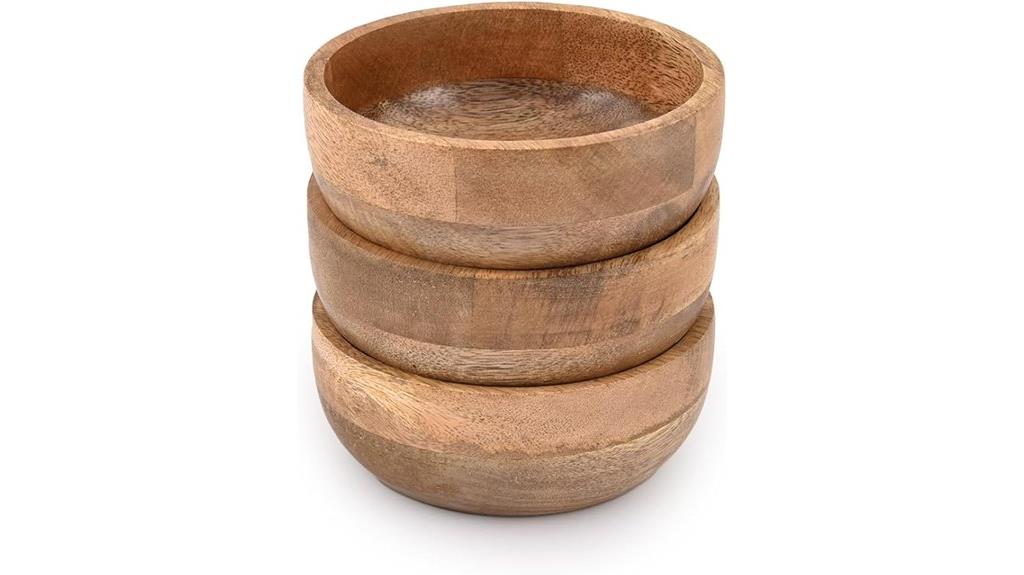 mango wood snack bowl