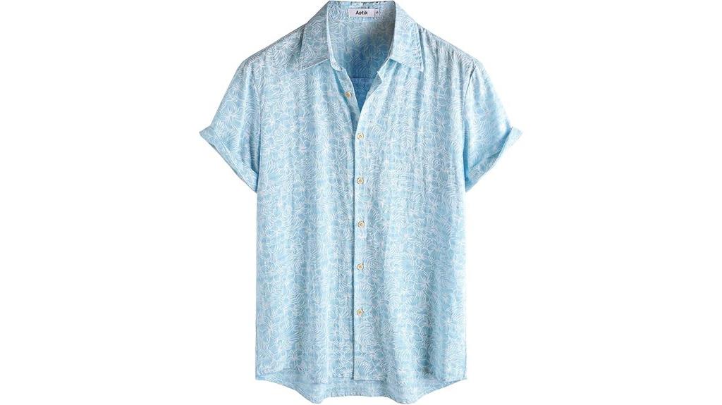 men s floral short sleeve shirt