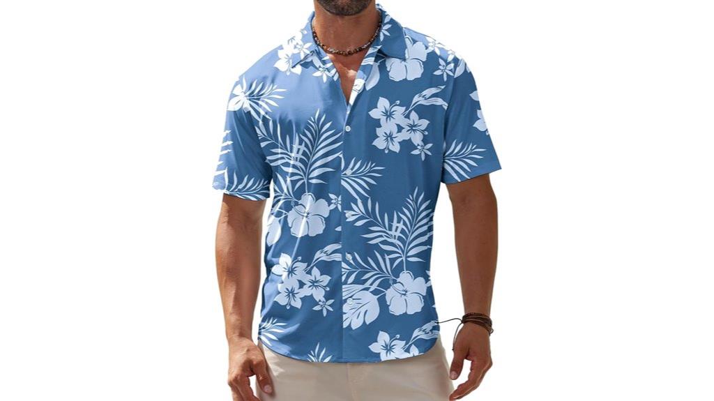men s hawaiian button down shirt