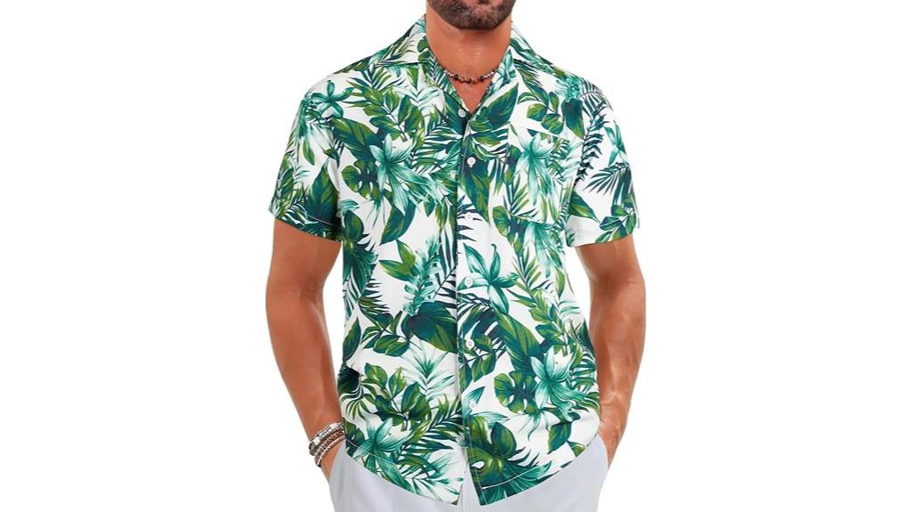 men s short sleeve floral shirts