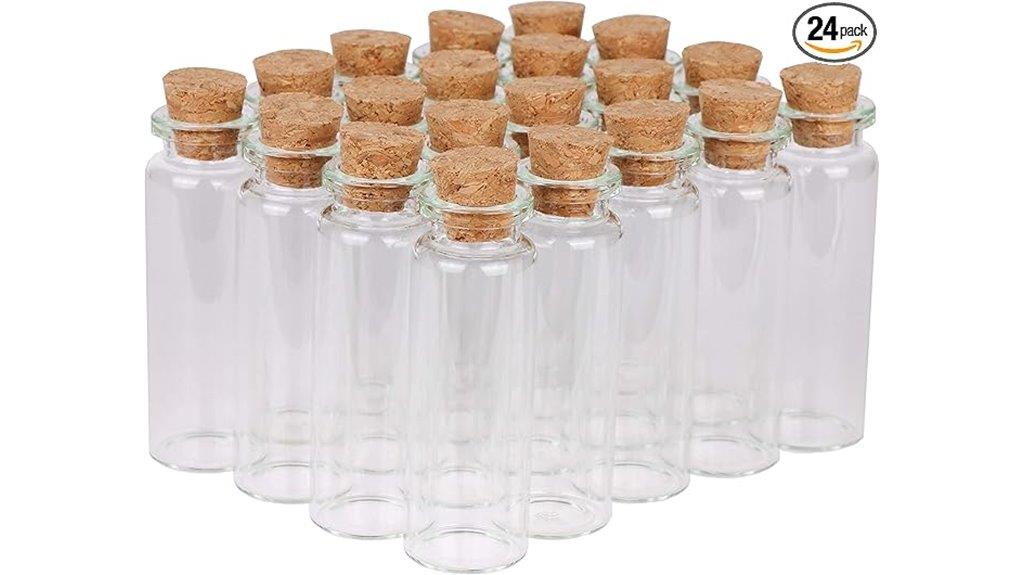 mini glass bottles set