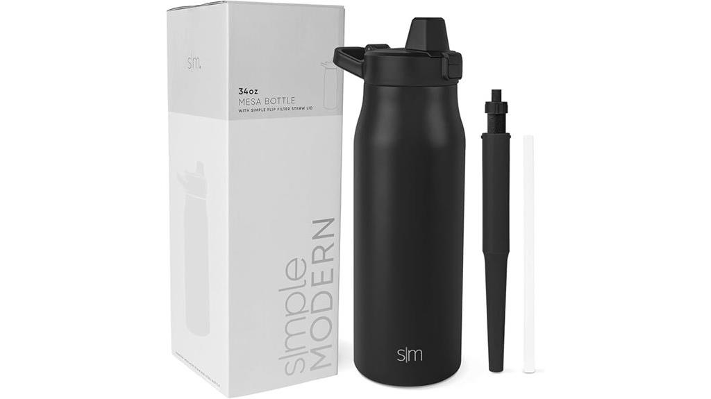 modern black insulated bottle