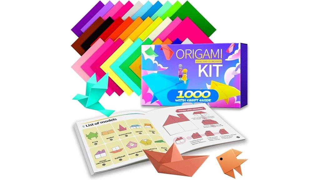 multi colored origami paper sheets