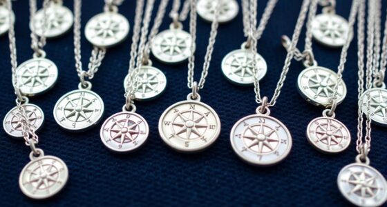 nautical star compass pendant necklaces