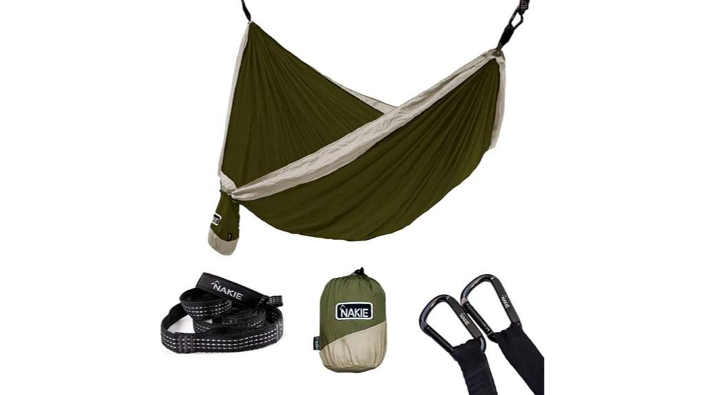 olive green double hammock