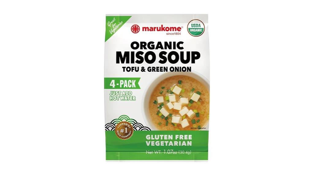 organic miso soup with tofu