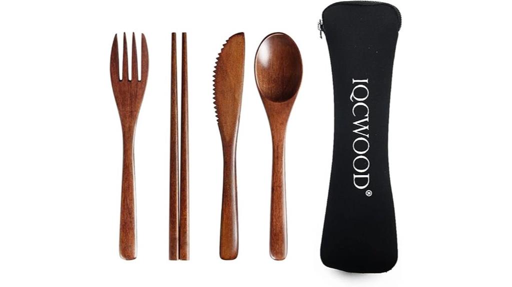 portable wooden cutlery