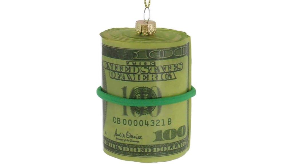 seamless glass money ornament